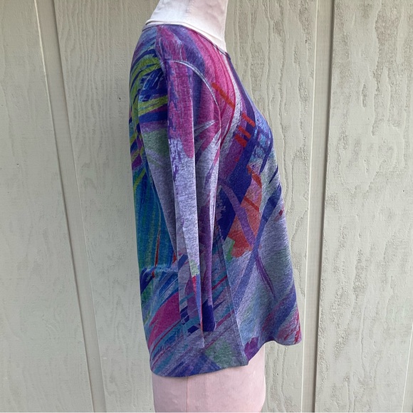 🔵 Spring/Summer Shirt, Purple brushed Jess & Jane, 3/4 sleeve , tunic, Easter - Picture 15 of 16